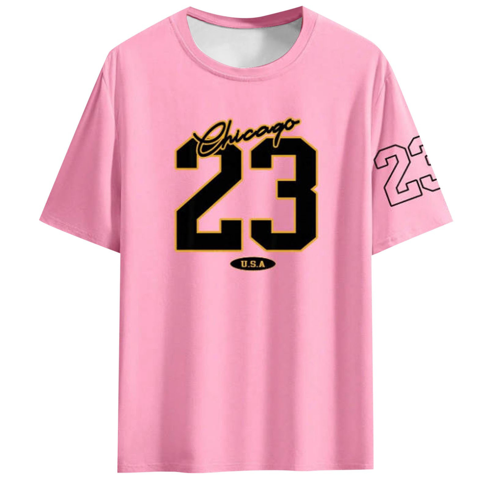 thumbnail image 3 of Camiseta personalizada con estampado alfanumérico para hombre - Cuello redondo y manga corta - Mezcla de algodón, nombre/número personalizado para regalos únicos, 3 of 7